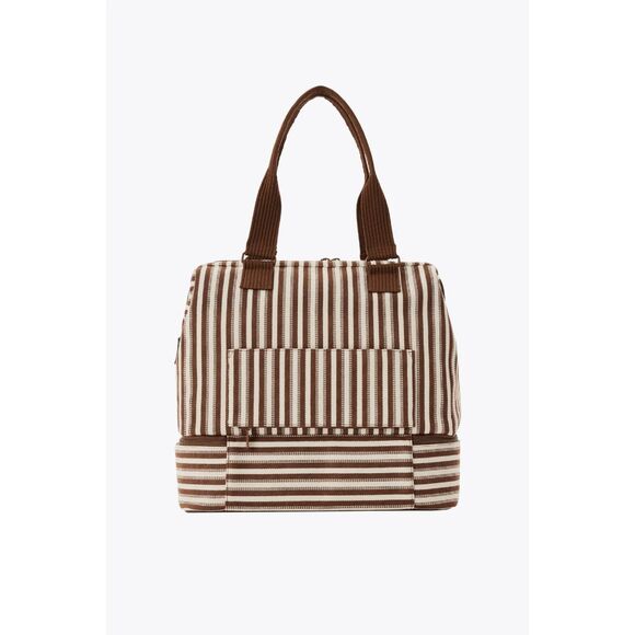 NWT Beis Mini Weekender in Maple Stripe - Picture 5 of 11